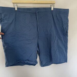 Lands End Blue Drawstring Shorts 3XL Cotton men's comfortable casual pants light